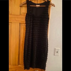 Vintage Light Ruffle Body Con Dress